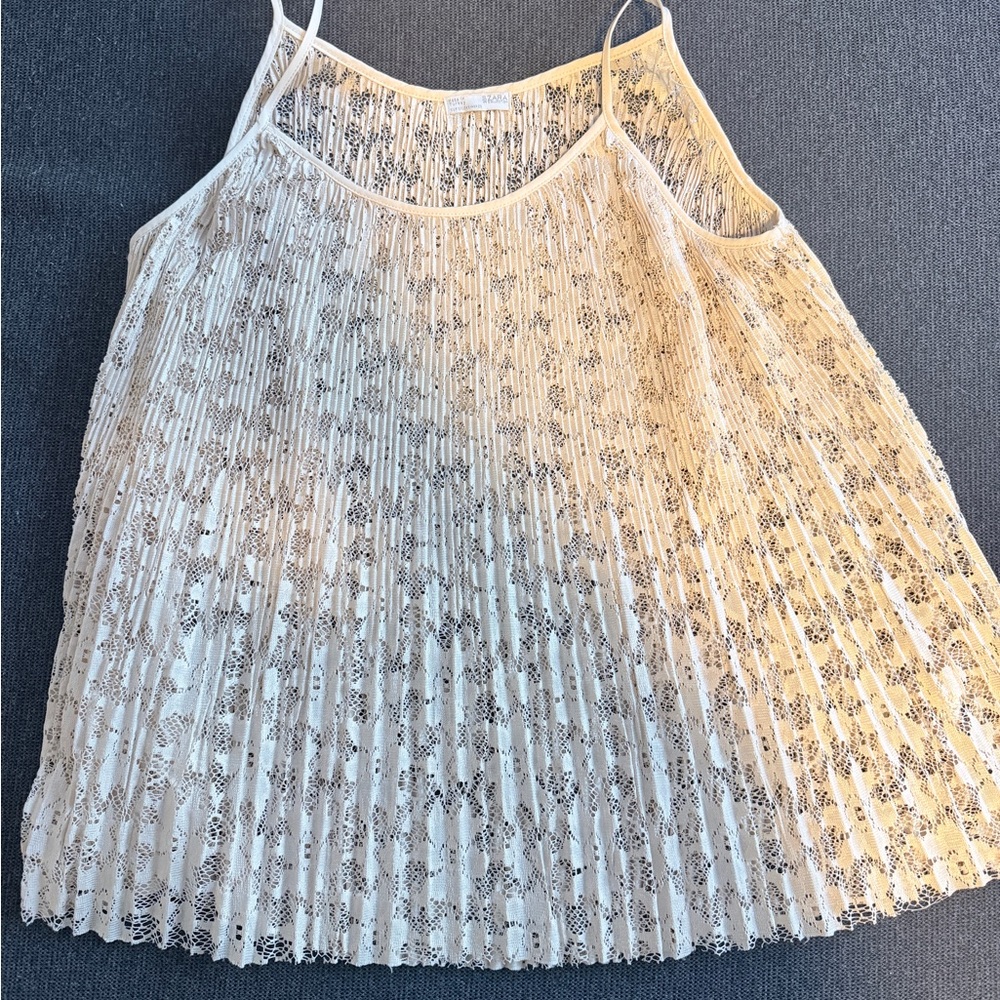 Zara Cream Lace Top